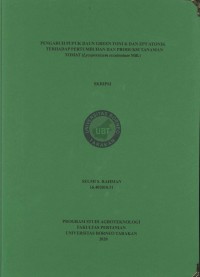 Pengaruh Pupuk Daun Green Tonik Dan ZPT Atonik Terhadap Pertumbuhan Dan Produksi Tanaman Tomat (Lycopersicum esculentum Mill.)