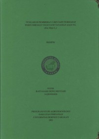 Pengaruh Pemberian Urin Sapi Terhadap Pertumbuhan Vegetatif Tanaman Jagung (Zea mays L.)