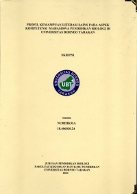 Profil Kemampuan Literasi Sains Pada Aspek Kompetensi Mahasiswa Pendidikan Biologi Di Universitas Borneo Tarakan