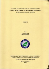 Analisis Kontrastif Pada Kausatif Analitik Bahasa Massenrempulu Dialek Duri Dan Bahasa Indonesia (Kajian Sintaksis)