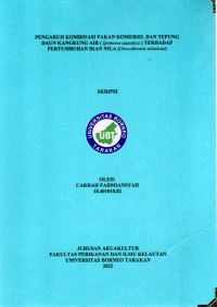 Pengaruh Kombinasi Pakan Komersil Dan Tepung Daun Kangkung Air (Ipomoea aquatica) Terhadap Pertumbuhan Ikan Nila (Oreochromis niloticus)