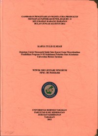 Gambaran Pengetahuan Wanita Usia Produktif Mengenai Papsmear Di Wilayah RT. 11 Kelurahan Karang Harapan Bulan Juni s/d Agustus 2012