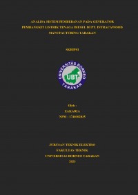 Analisa Sistem Pembebanan Pada Generator Pembangkit Listrik Tenaga Diesel Di PT Intracawood Manufacturing Tarakan