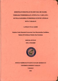 Hubungan Dukungan Suami Pada Ibu Hamil Terhadap Pemeriksaan Antenatal Care (ANC) Di Wilayah Kerja Puskesmas Gunung Lingkas Kota Tarakan