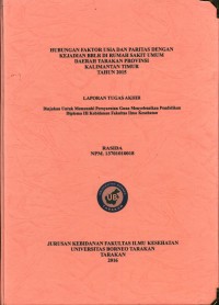 Hubungan Faktor Usia Dan Paritas Dengan Kejadian BBLR Di Rumah Sakit Umum Daerah Tarakan Provinsi Kalimantan Timur Tahun 2015