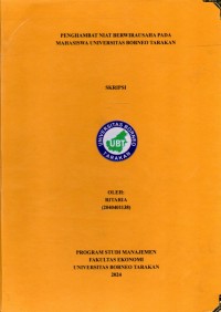 Penghambat Niat Berwirausaha Pada Mahasiswa Universitas Borneo Tarakan