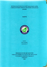 Pengkayaan Pakan Alami Nannochloropis ocullata Terhadap Laju Pertumbuhan Rotifera (Branchionus plicatils)