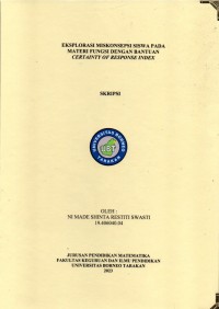 Eksplorasi Miskonsepsi Siswa Pada Materi Fungsi Dengan Bantuan Certainty Of Response Index