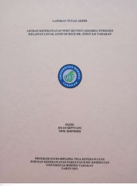 Asuhan Keperawatan Post Sectio Caesarea Etiologi Kelainan Letak Janin Di RSUD dr. Jusuf SK Tarakan