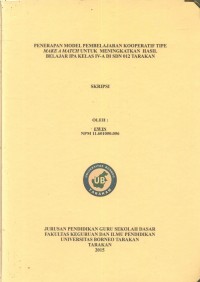 Penerapan Model Pembelajaran Kooperatif Tipe Make A Match Untuk Meningkatkan Hasil Belajar IPA Kelas IV-A Di SDN 012 Tarakan