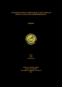 Analisis Ketahanan Mekanik Plat Baja Sebagai Bahan Utama Pada Kompor Biomassa