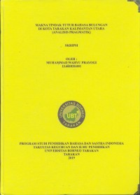 Makna Tindak Tutur Bahasa Bulungan Di Kota Tarakan Kalimantan Utara (Analisis Pragmatik)