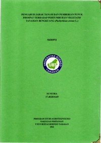 Pengaruh Jarak Tanam Dan Pemberian Pupuk Phospat Terhadap Pertumbuhan Vegetatif Tanaman Bengkuang (Pachyrhizus erosus L.)