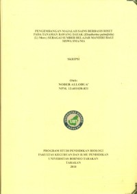 Pengembangan Majalah Sains Berbasis Riset Pada Tanaman Bawang Dayak (Eleutherine Palmifolia (L.) Merr.) Sebagai Sumber Belajar Mandiri Bagi Siswa SMA/MA