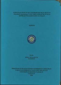 Kebiasaan Makan Dan Reproduksi Ikan Betutu (Oxyeleotris Marmorata) Yang Tertangkap Di Sungai Sembakung Kabupaten Nunukan