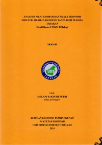 Analysis Of Value Added And Economic Scale Of The Boneless Milkfish Processing Industry In Tarakan City