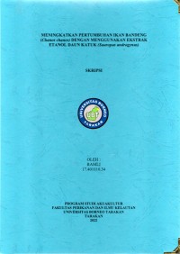 Meningkatkan Pertumbuhan Ikan Bandeng (Chanos chanos) Dengan Menggunakan Ekstrak Etanol Daun Katuk (Sauropus androgynus)