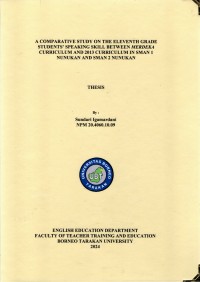 A Comparative Study On The Eleventh Grade Students' Speaking SKill Between Merdeka Curriculum And 2013 Curriculum In SMAN 1 Nunukan And SMAN 2 Nunukan