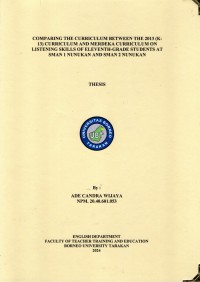 Comparing The Curriculum Between The 2013 (K-13) Curriculum And Merdeka Curriculum On Listening Skills Of Eleventh-Grade Students At SMAN 1 Nunukan And SMAN 2 Nunukan