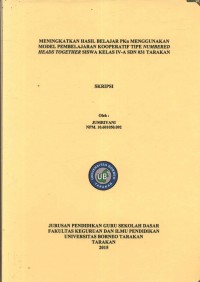Meningkatkan Hasil Belajar PKn Menggunakan Model Pembelajaran Kooperatif Tipe Numbered Heads Together Siswa Kelas IV-A SDN 031 Tarakan