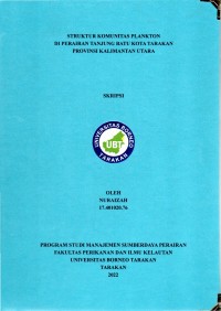 Struktur Komunitas Plankton Di Perairan Tanjung Batu Kota Tarakan Provinsi Kalimantan Utara
