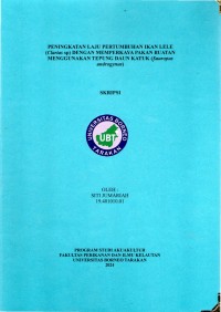Peningkatan Laju Pertumbuhan Ikan Lele (Clarias Sp) Dengan Memperkaya Pakan Buatan Menggunakan Tepung Daun Katuk (Sauropus androgynus)