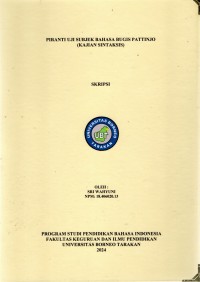 Piranti Uji Subjek Bahasa Bugis Pattinjo (Kajian Sintaksis)