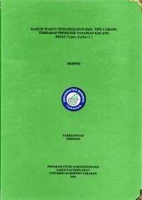 Kajian Waktu Pemangkasan Dan Tipe Cabang Terhadap Produksi Tanaman Kacang Hijau (Vigna radiata l.)