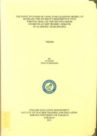 The Effectiveness Of Using STAD Learning Model To Increase The Students’ Descriptive Text  Writing Skill Of The Second Grade Students At SMP Negeri 1 Sebatik In Academic Year 2011/2012