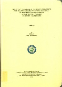 The Effect Of Skimming Technique To Improve The Reading Ability In Getting Main Ideas  Of The Second Year Students At SMP Negeri  4 Tarakan  Academic Year 2011/2012