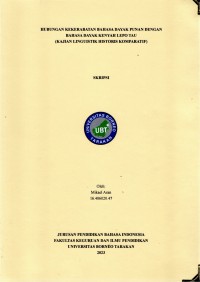 Hubungan Kekerabatan Bahasa Dayak Punan Dengan Bahasa Dayak Kenyah Lepo Tau  (Kajian Linguistik Historis Komparatif)