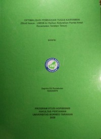 Optimalisasi Pembagian Tugas Karyawan (Studi Kasus: UMKM Ar-Raihan Kelurahan Pantai Amal Kecamatan Tarakan Timur)