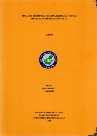 Pengaruh Profitabilitas, Solvabilitas, Dan Ukuran Perusahaan Terhadap Audit Delay