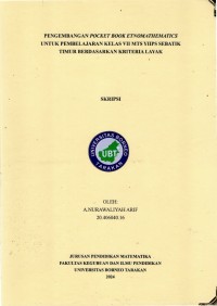 Pengembangan Pocket Book Etnomathematics Untuk Pembelajaran Kelas VII Mts YIIPS Sebatik Timur Berdasarkan Kriteria Layak