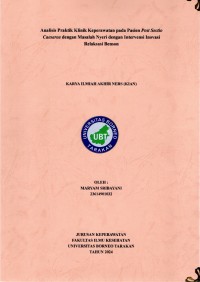 Analisis Praktik Klinik Keperawatan Pada Pasien Post Sectio Caesarea Dengan Masalah Nyeri Dengan Intervensi Inovasi Relaksasi Benson