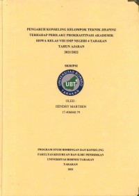 Pengaruh Konseling Kelompok Teknik Shaping Terhadap Perilaku Prokrastinasi Akademik Siswa Kelas VIII SMP Negeri 4 Tarakan Tahun Ajaran 2021/2022