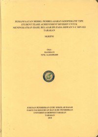 Pemanfaatan Model Pembelajaran Kooperatif Tipe Student Teams Achievement Division Untuk Meningkatkan Hasil Belajar IPS Pada Siswa V-C SDN 023 Tarakan