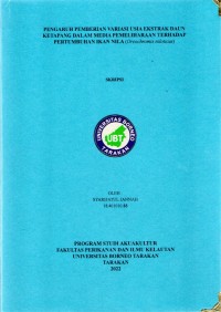 Pengaruh Pemberian Variasi Usia Ekstrak Daun Ketapang Dalam Media Pemeliharaan Terhadap Pertumbuhan Ikan Nila (Oreochromis niloticus)