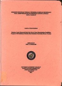 Deskripsi Hubungan Tingkat Pendidikan Dengan Tingkat Kecemasan Pada Akseptor Kb IUD Kontrasepsi IUD Di Puskesmas Gunung Lingkas