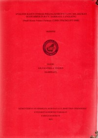 Analisis Kasus Tindak Pidana Korupsi Yang Dilakukan Oleh Direktur CV. Sarirasa Langgeng (Studi Kasus Nomor Putusan 12/PIS.TPK/2021/PT Smr)