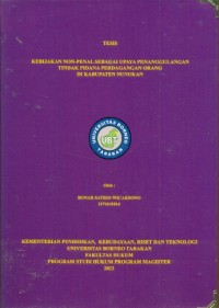 Kebijakan Non-Penal Sebagai Upaya Penanggulangan Tindak Pidana Perdagangan Orang Di Kabupaten Nunukan