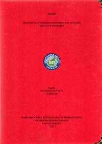 Perlindungan Terhadap Konsumen Jual Beli Jasa Melalui E-Commerce