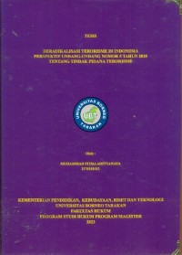 Deradikalisasi Terorisme Di Indonesia Perspektif Undang-Undang Nomor 5 Tahun 2018 Tentang Tindak Pidana Terorisme