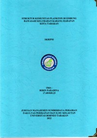 Struktur Komunitas Plankton Di Embung Rawasari Kelurahan Karang Harapan Kota Tarakan