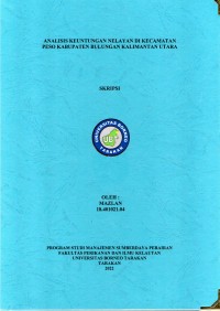 Analisis Keuntungan Nelayan Di Kecamatan Peso Kabupaten Bulungan Kalimantan Utara