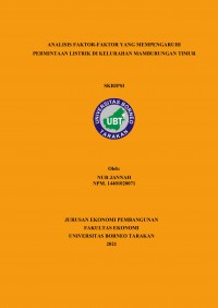 Analisis Faktor-Faktor yang Mempengaruhi Permintaan Listrik Di Kelurahan Mamburungan Timur