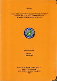 Analisis Pendapatan Usaha Penangkaran Sarang Burung Walet Di Desa Atap Kecamatan Sembakung Kabupaten Nunukan