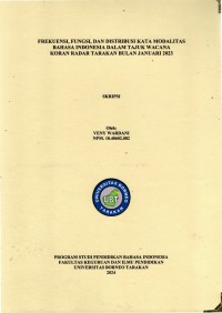 Frekuensi, Fungsi, Dan Distribusi Kata Modalitas Bahasa Indonesia Dalam Tajuk Wacana Koran Radar Tarakan Bulan Januari 2023