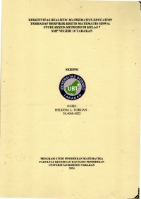 Efektivitas Realistic Mathematics Education Terhadap Berpikir Kritis Matematis Siswa: Studi Mixed-Methods Di Kelas 7 SMP Negeri 10 Tarakan