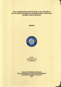 POLA PERSEBARAN KERANG KIMA PADA PERAIRAN PULAU DERAWAN SEBAGAI POTENSI BAHAN AJAR PADA PEMBELAJARAN BIOLOGI